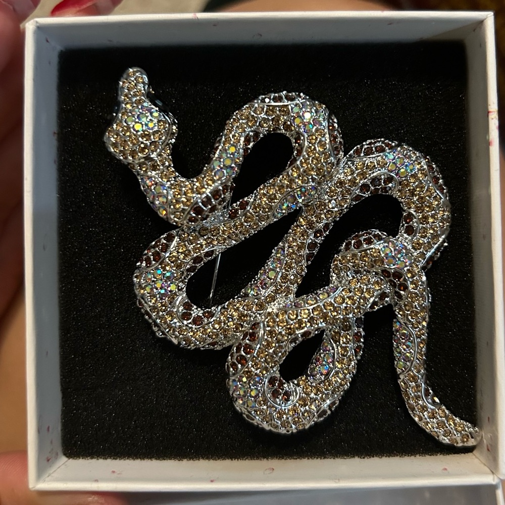 Unique Vintage Snake Brooch